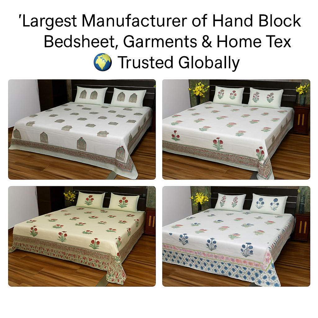 Wholesale Block Print Bedsheets & Quilts